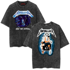 Metallica "Ride the Lightning" Vintage-Wash Graphic T-Shirt