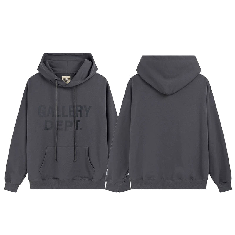 Gallery Dept Tonal Logo Charcoal Hoodie