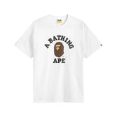 Bape College White Brown Tee
