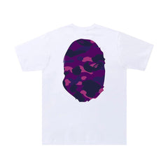 BAPe Color Camo Big Ape Head Tee White/Purple