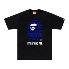 BAPE Logo Monogram By Bathing Ape Tee 'Black/Navy'