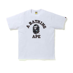 BAPE Space Camo Print College Tee White