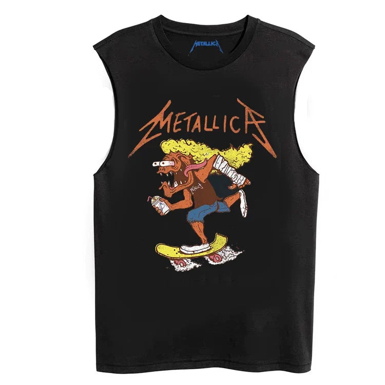 Metallica Skateboarding Creature Sleeveless T-Shirt