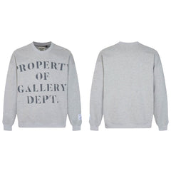 Gallery Dept. Heather Grey Crewneck – “Property Of” Stacked Print