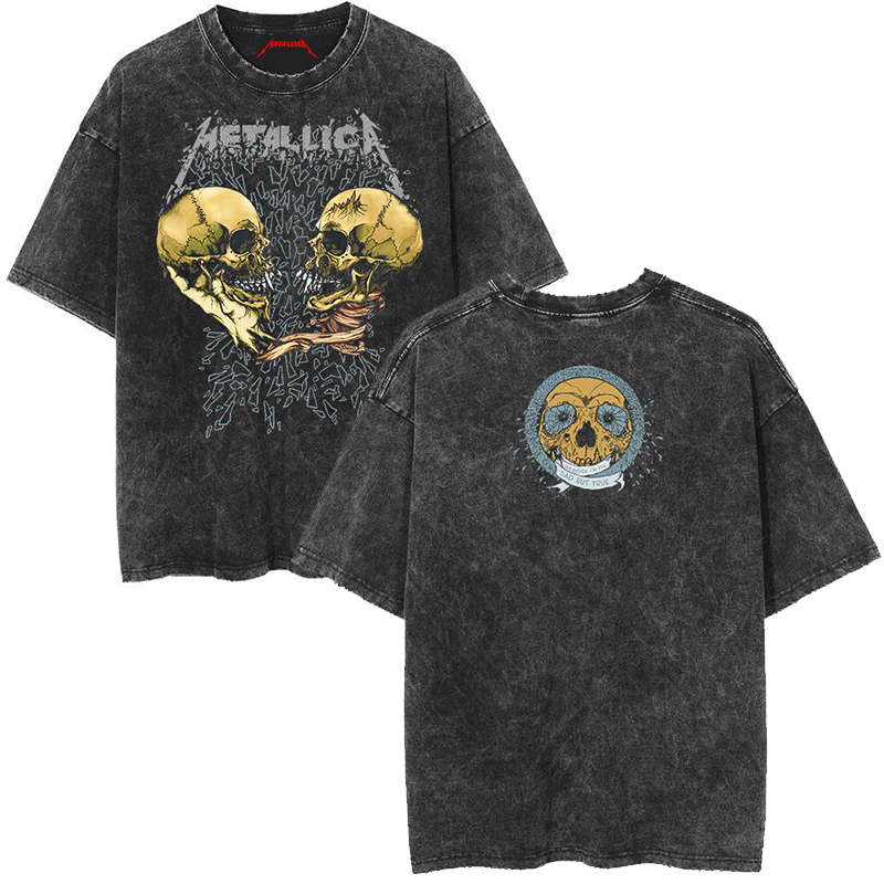 Metallica Skull Graphic Vintage-Wash T-Shirt