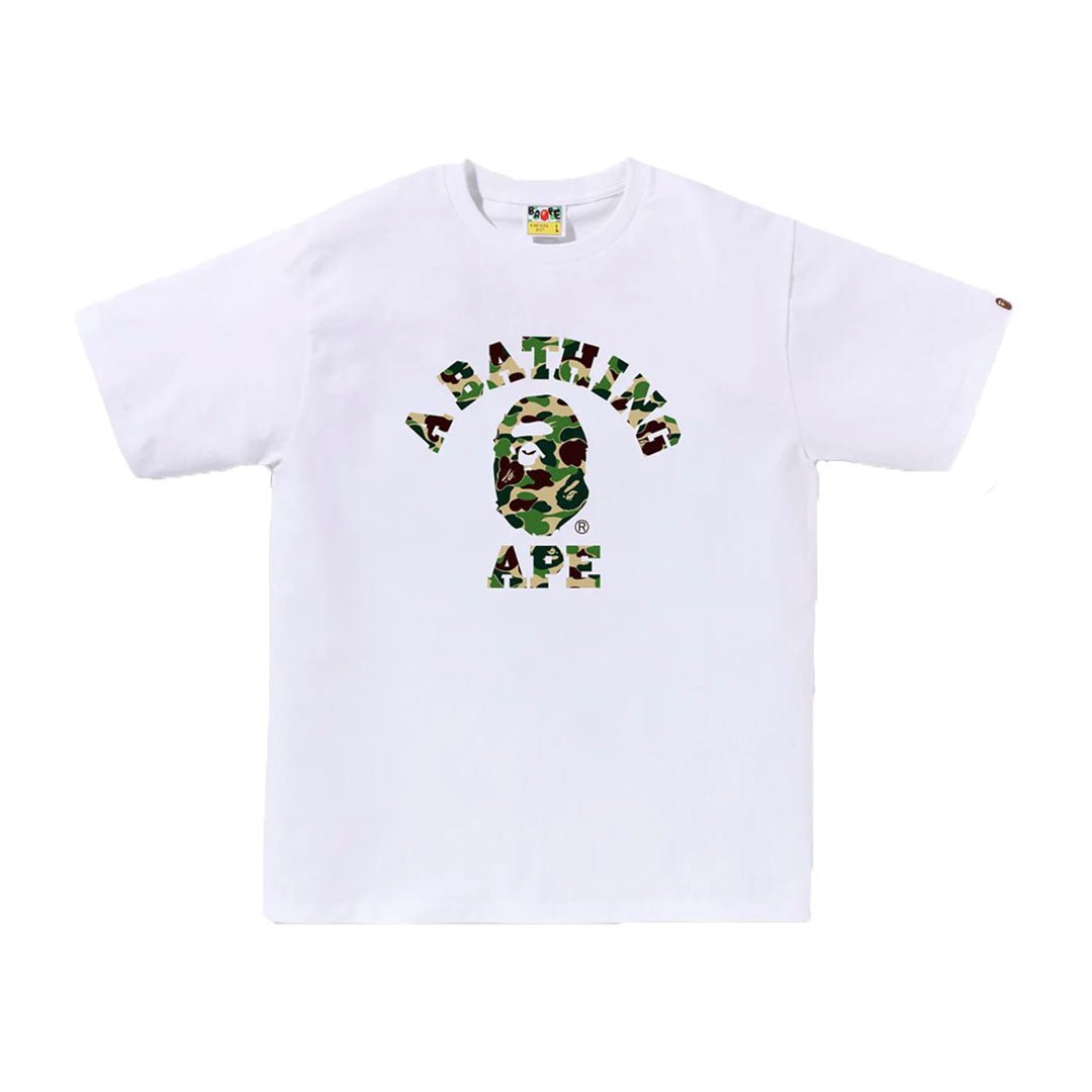 BAPE ABC Camo College Tee White