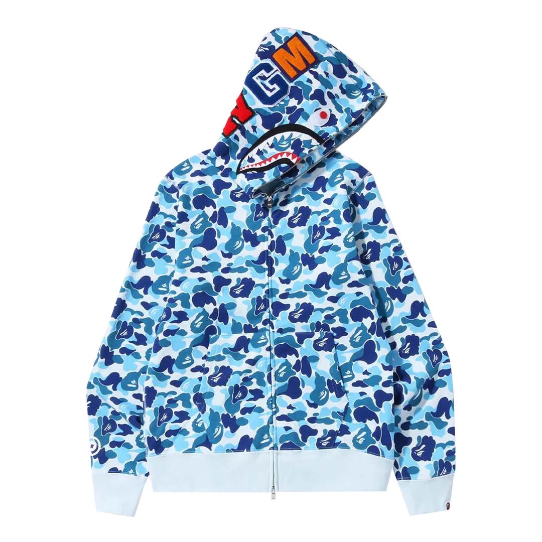 BAPE ABC Camo Shark Full Zip Hoodie 'Blue'