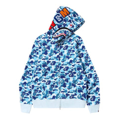 BAPE ABC Camo Shark Full Zip Hoodie 'Blue'