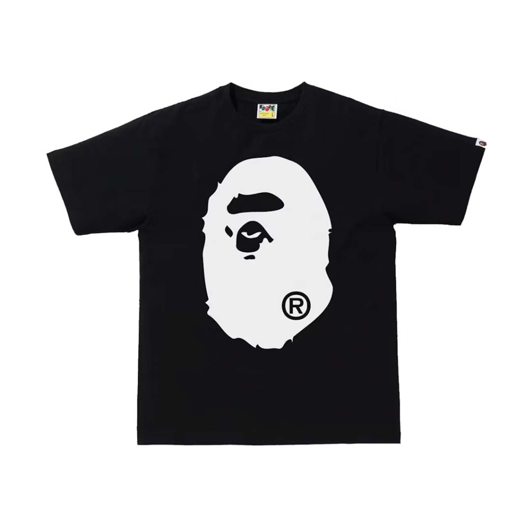 BAPE Bicolor Big Ape Head Tee Black
