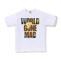 BAPE Check World Gone Mad White Tee