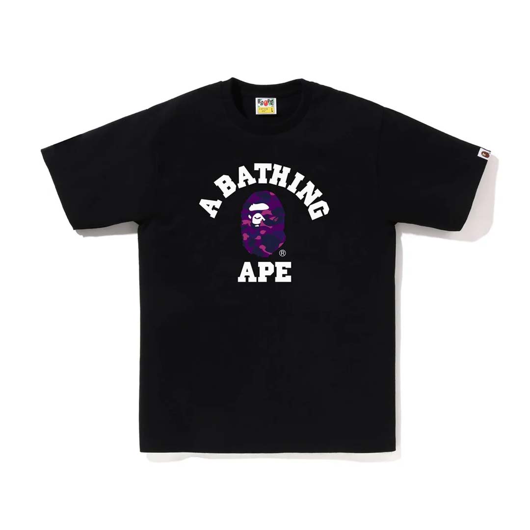 Bape College Black Purple Tee