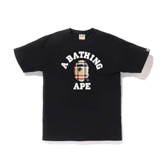 BAPE College Burberry Tee Black