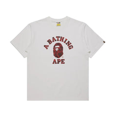 BAPE Color Camo College Tee 'White/Red'