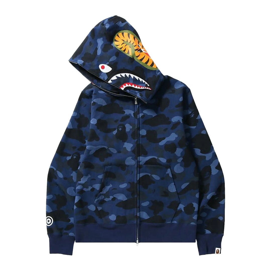 BAPE Color Camo Shark Full Zip Hoodie 'Navy'