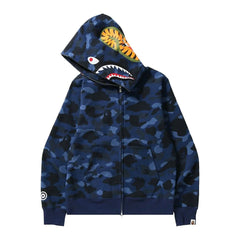BAPE Color Camo Shark Full Zip Hoodie 'Navy'