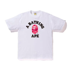 BAPE Fire Camo College Tee White/Pink