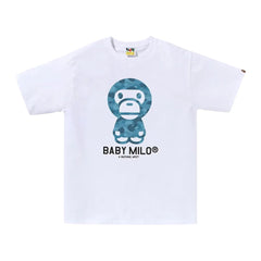 BAPE Honeycomb Camo Baby Milo Tee 'White/Blue'