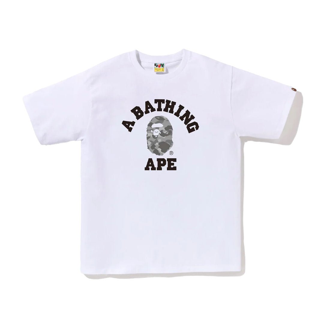 BAPE Honeycomb Camo College Tee White