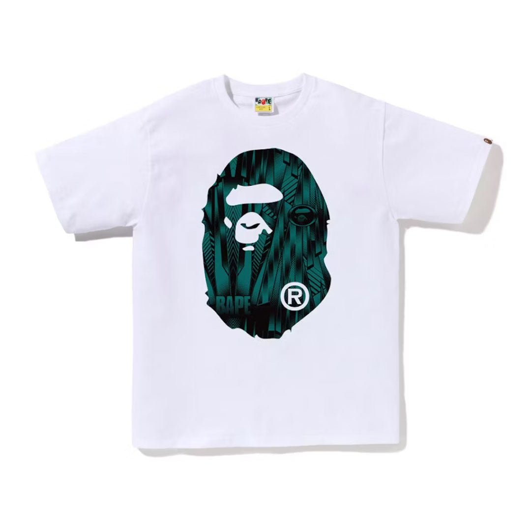 BAPE Speed Racer Big Ape Head Tee White Green
