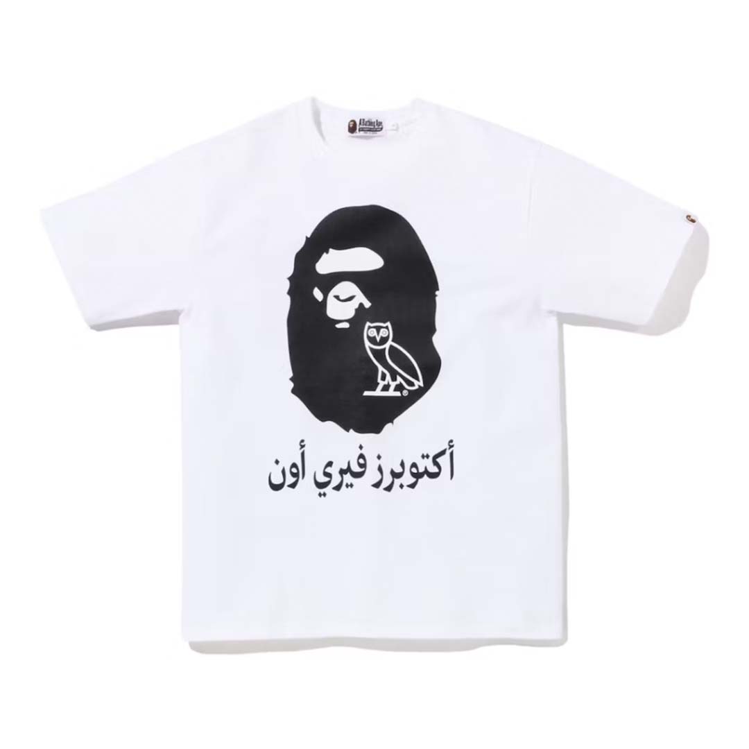 Bape x OVO Big Head White Black Tee