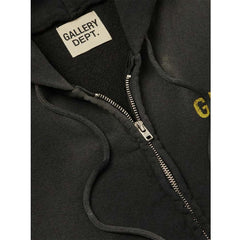 Gallery Dept. Sun Faded Zip Up Hoodie Black
